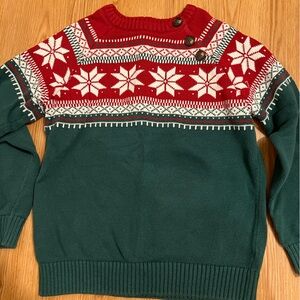 Gymboree Red and Green Knit Sweater